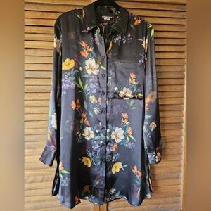 Johnny Was Silk Floral Shirt/Dress